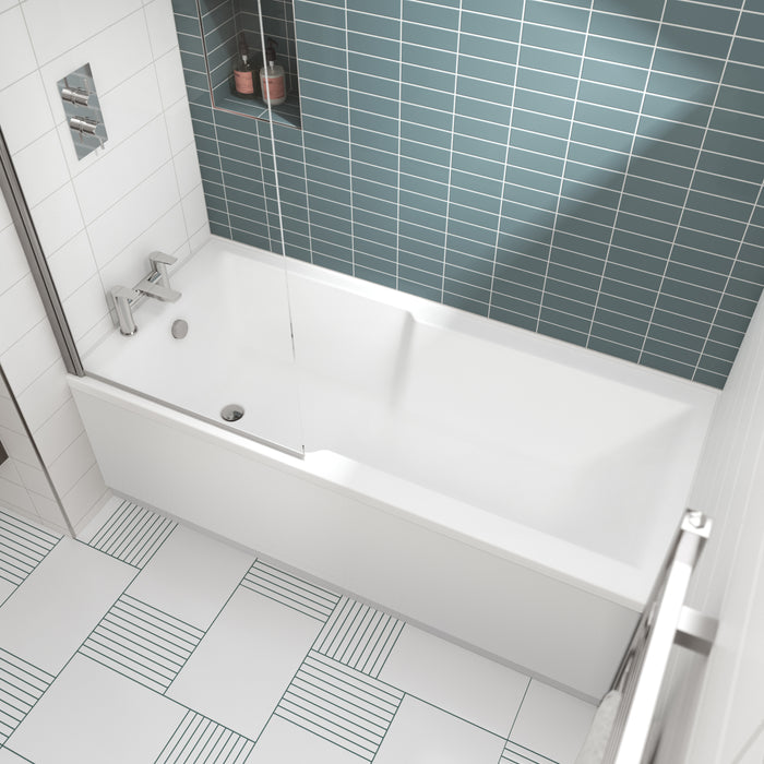 Square Straight Shower Bath 1700 x 750mm