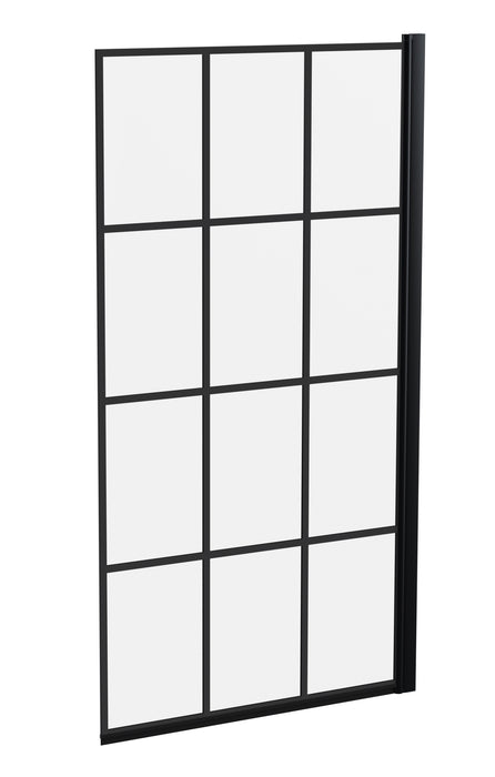 Square Black Framed Bath Screen