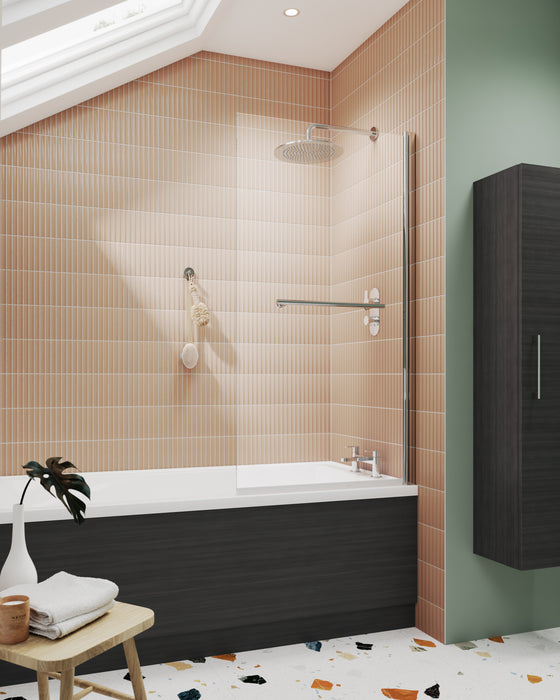 Square Bath Screen With Rail