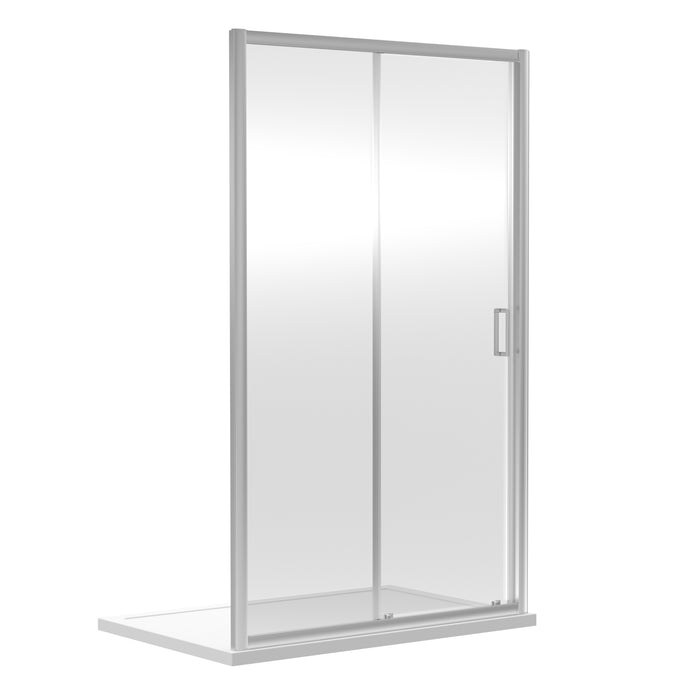 Rene 1000mm Satin Chrome Profile Sliding Door