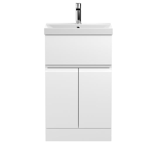 500mm Floor Standing 2-Door/Drawer Vanity Unit & Basin 3 Hudson Reed