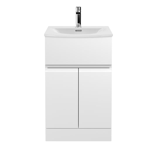 500mm Floor Standing 2 Door/Drawer Vanity Unit & Basin 4 Hudson Reed