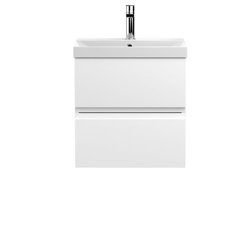 500mm Wall Hung 2-Drawer Vanity Unit & Basin 3 Hudson Reed