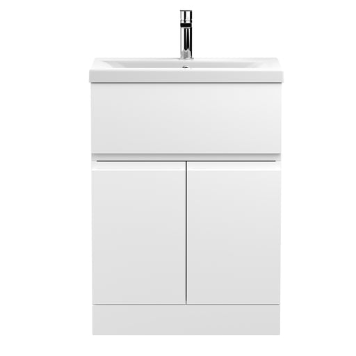 600mm Floor Standing 2-Door/Drawer Vanity Unit & Basin 1 Hudson Reed