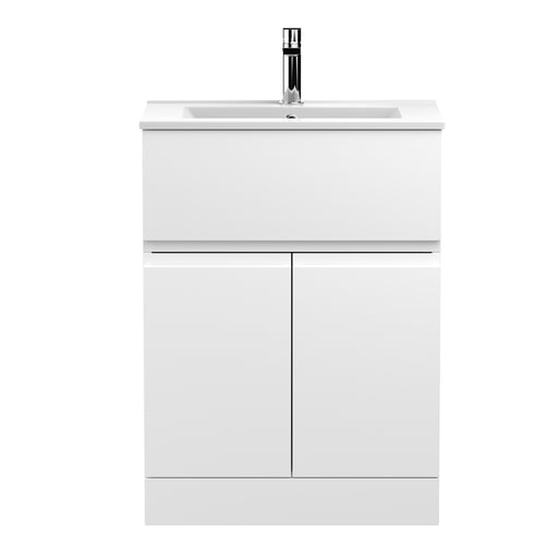 600mm Floor Standing 2-Door/Drawer Vanity Unit & Basin 2 Hudson Reed