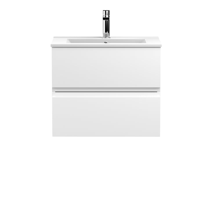 600mm Wall Hung 2-Drawer Vanity Unit & Basin 2 Hudson Reed