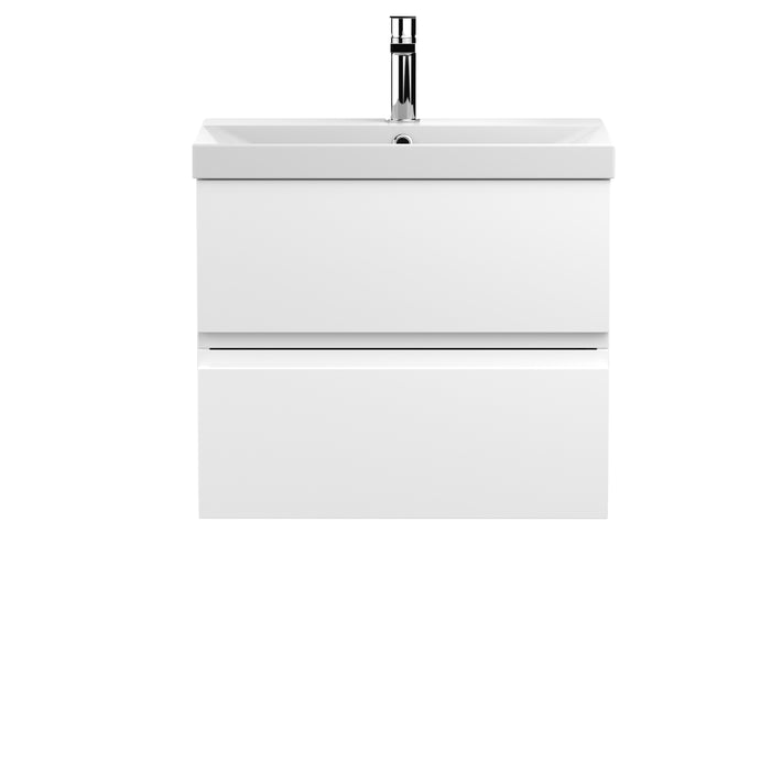 600mm Wall Hung 2-Drawer Vanity Unit & Basin 3 Hudson Reed