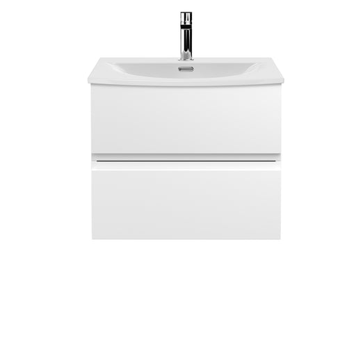 600mm Wall Hung 2 Drawer Vanity Unit & Basin 4 Hudson Reed