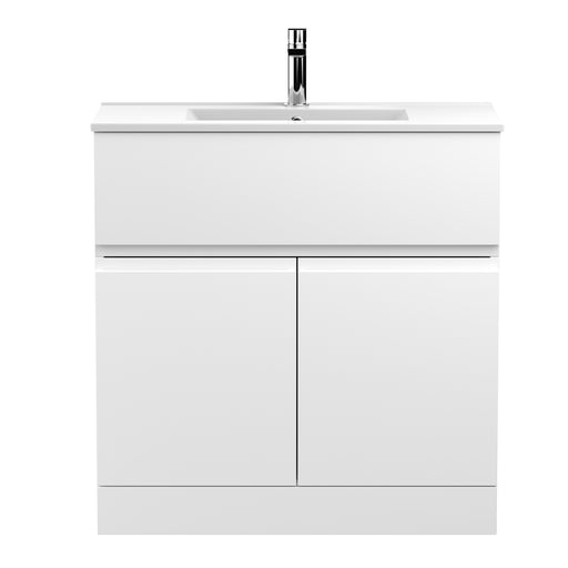 800mm Floor Standing 2-Door Vanity Unit & Basin 2 Hudson Reed