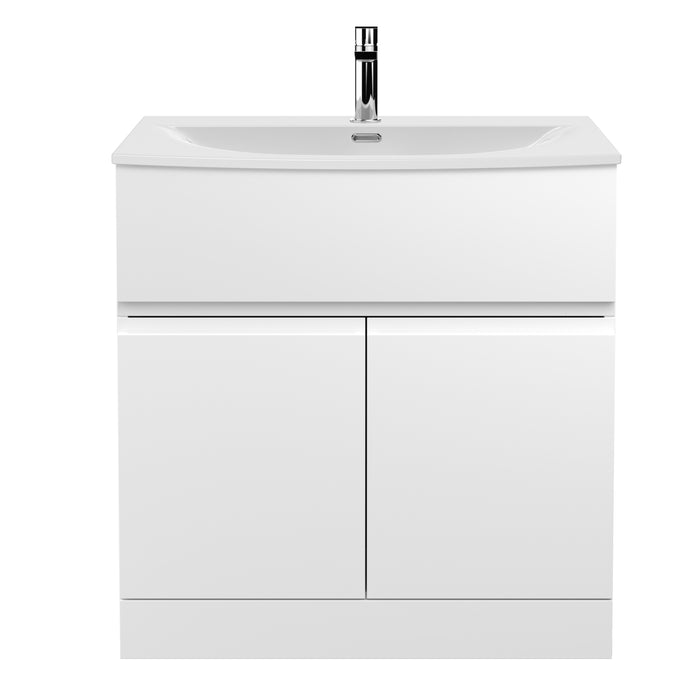 800mm Floor Standing 2 Door Vanity Unit & Basin 4 Hudson Reed