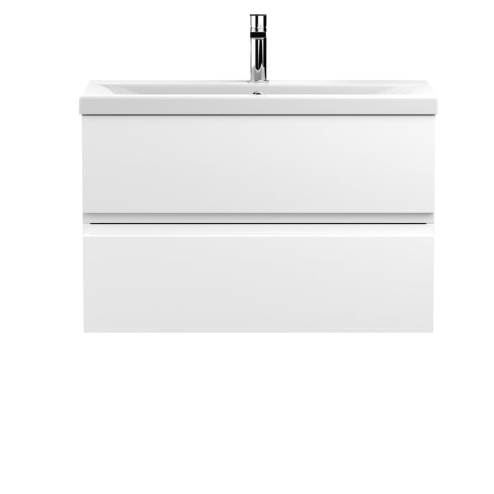 800mm Wall Hung 2-Drawer Vanity Unit & Basin 1 Hudson Reed