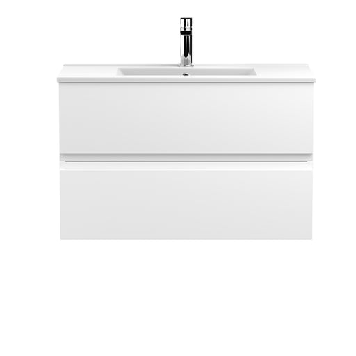 800mm Wall Hung 2-Drawer Vanity Unit & Basin 2 Hudson Reed