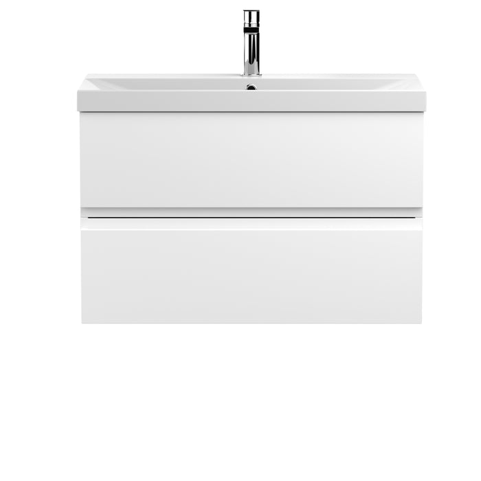 800mm Wall Hung 2-Drawer Vanity Unit & Basin 3 Hudson Reed