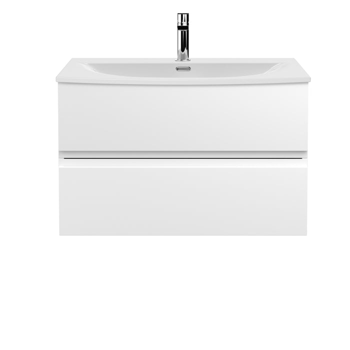 800mm Wall Hung 2 Drawer Vanity Unit & Basin 4 Hudson Reed