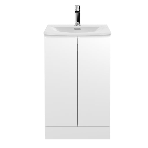 500mm Floor Standing 2 Door Vanity Unit & Basin 4 Hudson Reed