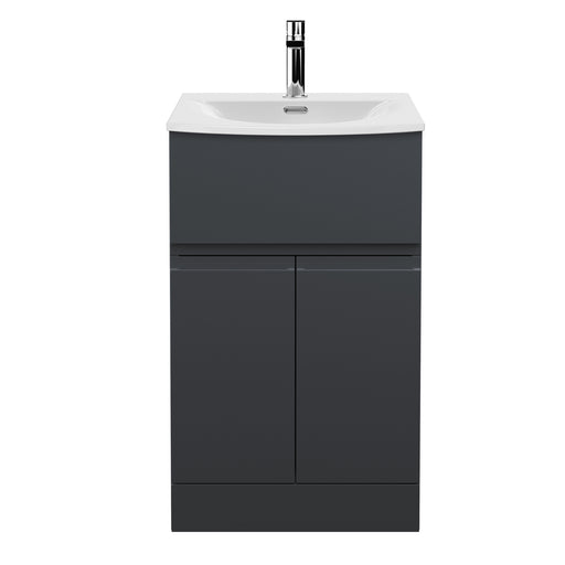 500mm Floor Standing 2 Door/Drawer Vanity & Basin 4 Hudson Reed