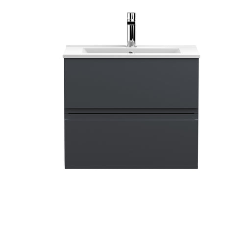 600mm Wall Hung 2 Drawer Vanity & Basin 2 Hudson Reed