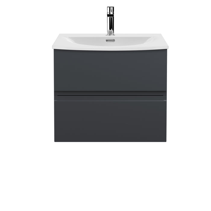 600mm Wall Hung 2 Drawer Vanity & Basin 4 Hudson Reed