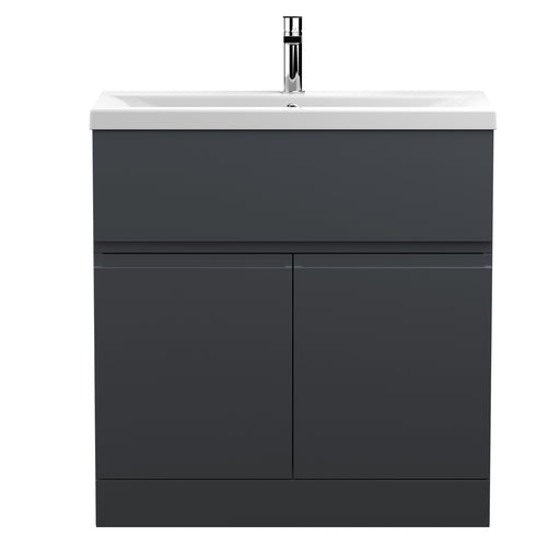 800mm Floor Standing 2 Door/Drawer Vanity & Basin 1 Hudson Reed