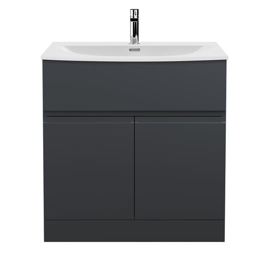 800mm Floor Standing 2 Door/Drawer Vanity & Basin 4 Hudson Reed