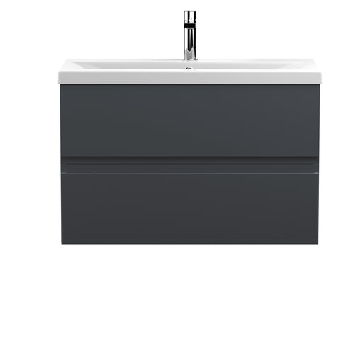 800mm Wall Hung 2 Drawer Vanity & Basin 1 Hudson Reed