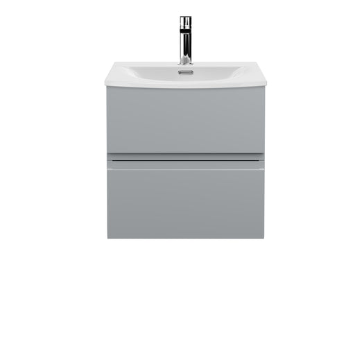 500mm Wall Hung 2 Drawer Vanity Unit & Basin 4 Hudson Reed