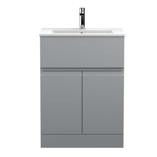 600mm Floor Standing 2-Door/Drawer Vanity Unit & Basin 2 Hudson Reed