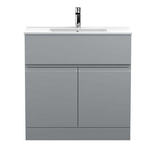 800mm Floor Standing 2-Door Vanity Unit & Basin 2 Hudson Reed