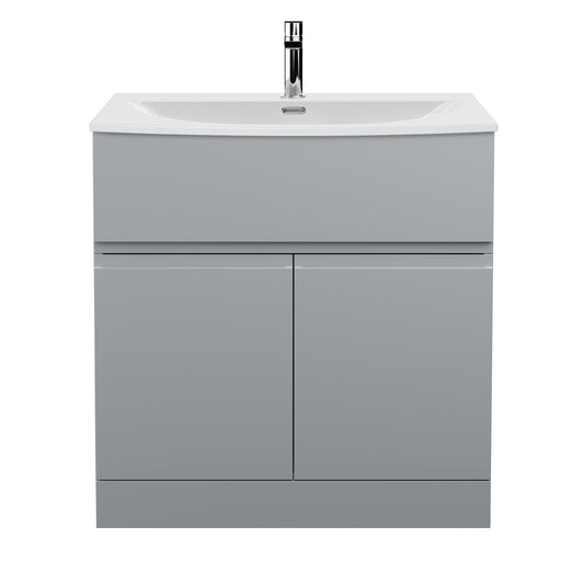 800mm Floor Standing 2 Door Vanity Unit & Basin 4 Hudson Reed