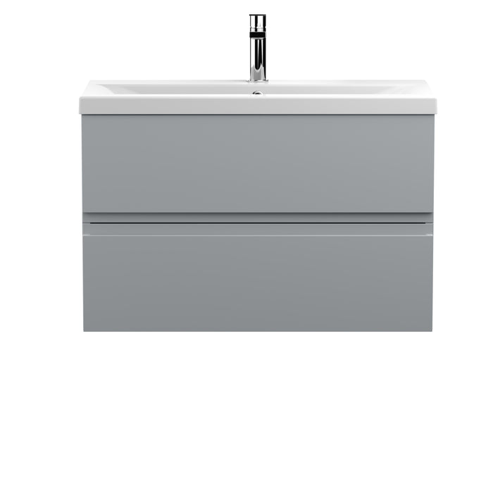 800mm Wall Hung 2-Drawer Vanity Unit & Basin 1 Hudson Reed