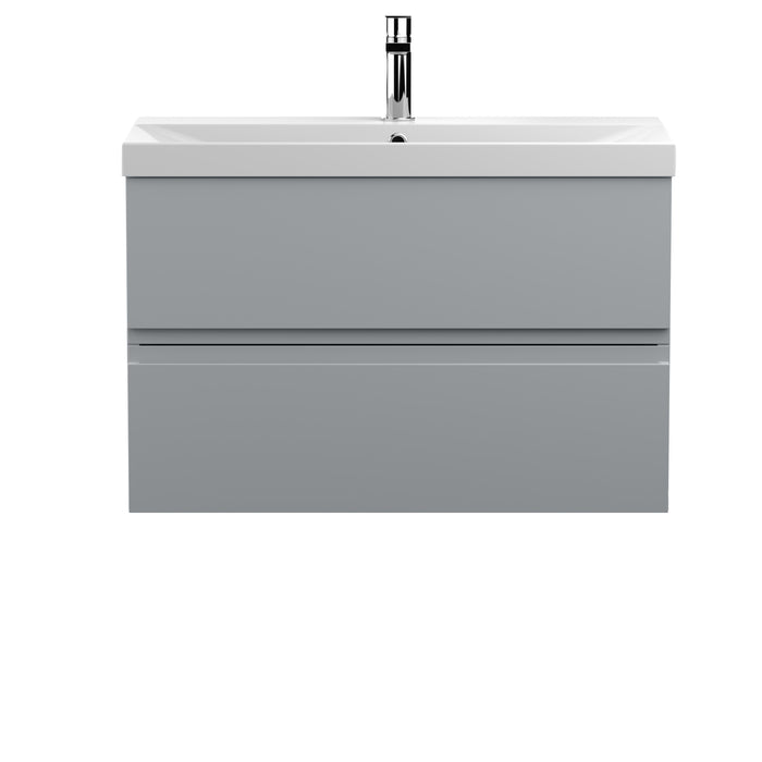 800mm Wall Hung 2-Drawer Vanity Unit & Basin 3 Hudson Reed