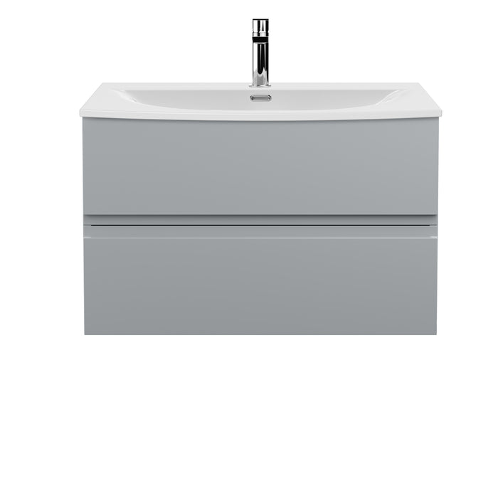 800mm Wall Hung 2 Drawer Vanity Unit & Basin 4 Hudson Reed