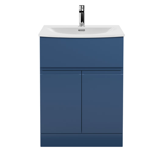 600mm Floor Standing 2 Door/Drawer Vanity Unit & Basin 4 Hudson Reed