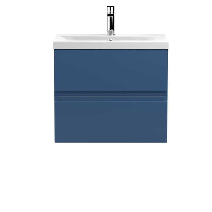 600mm Wall Hung 2-Drawer Vanity Unit & Basin 1 Hudson Reed