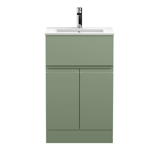 500mm Floor Standing 2 Door/Drawer Unit & Basin 2 Hudson Reed