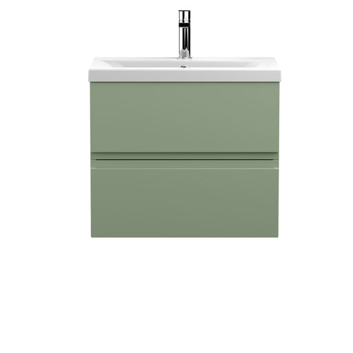 600mm Wall Hung 2 Drawer Unit & Basin 1 Hudson Reed