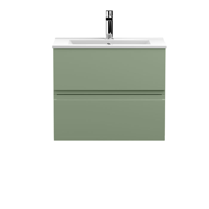 600mm Wall Hung 2 Drawer Unit & Basin 2 Hudson Reed