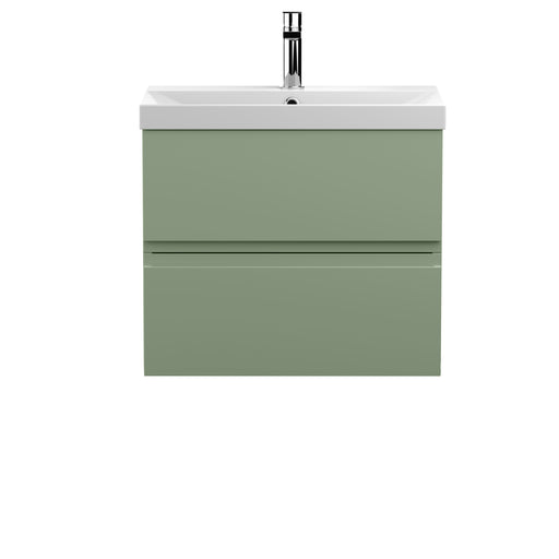 600mm Wall Hung 2 Drawer Unit & Basin 3 Hudson Reed