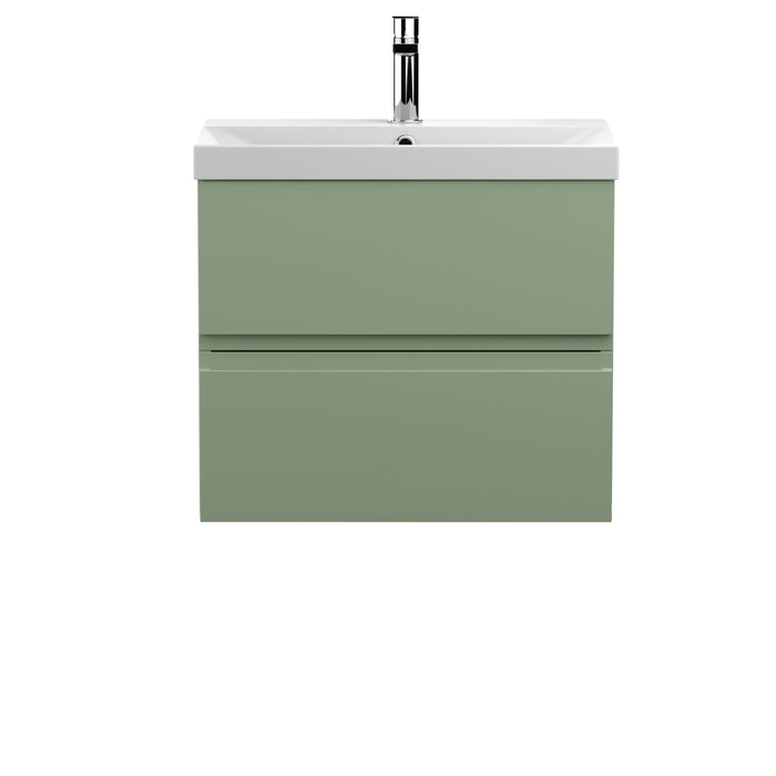 600mm Wall Hung 2 Drawer Unit & Basin 3 Hudson Reed