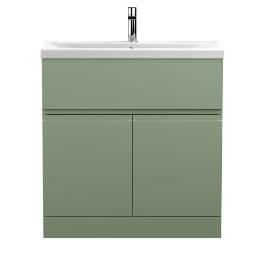 800mm Floor Standing 2 Door/Drawer Unit & Basin 1 Hudson Reed