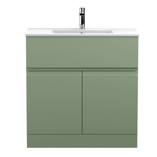 800mm Floor Standing 2 Door/Drawer Unit & Basin 2 Hudson Reed