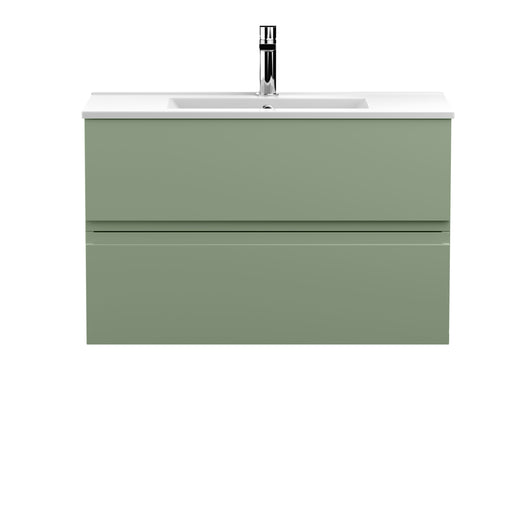 800mm Wall Hung 2 Drawer Unit & Basin 2 Hudson Reed