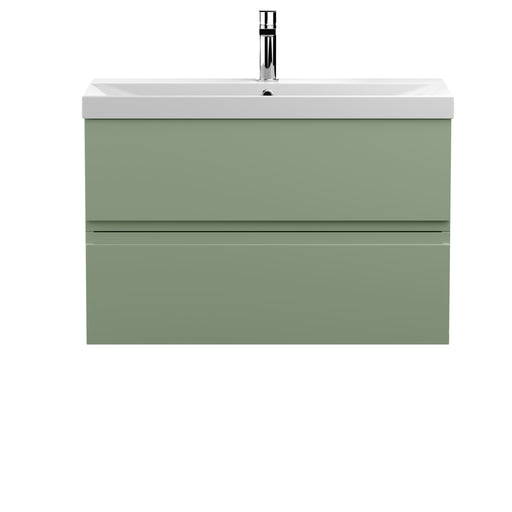 800mm Wall Hung 2 Drawer Unit & Basin 3 Hudson Reed