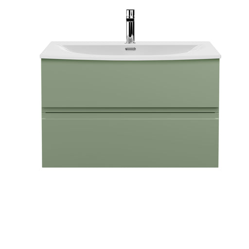 800mm Wall Hung 2 Drawer Unit & Basin 4 Hudson Reed