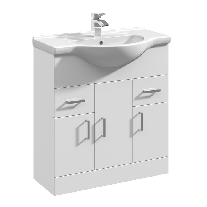 750mm Floor Standing Cabinet & Round Basin