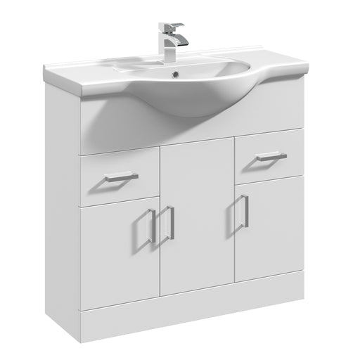 850mm Floor Standing Cabinet & Round Basin