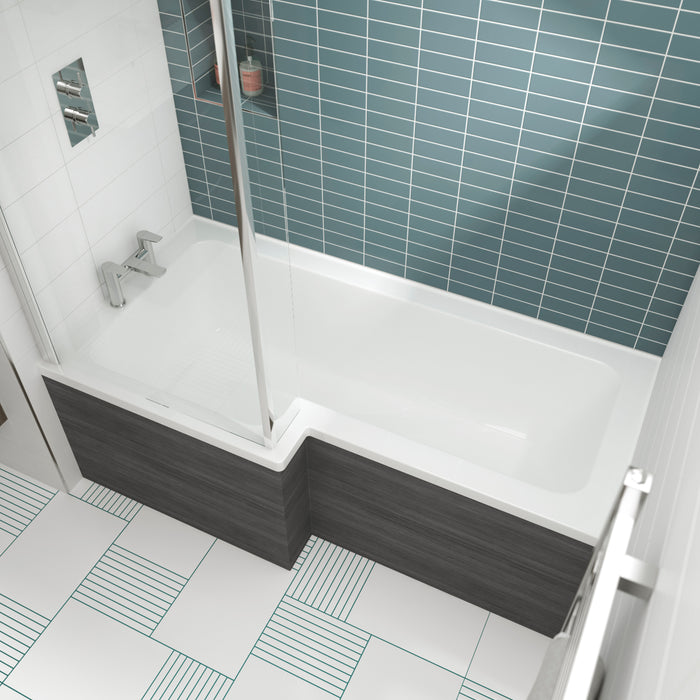 1500mm Left Hand Square Shower Bath